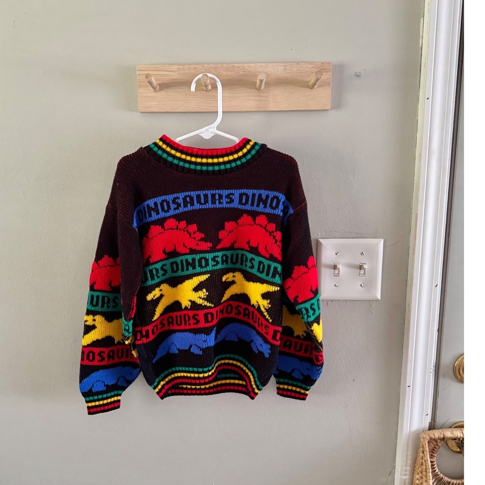 vintage dinosaur sweater